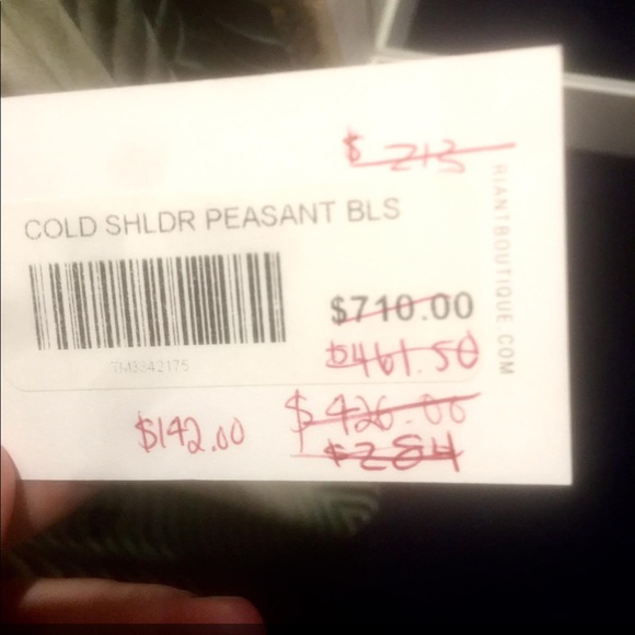 Cold Shoulder Silk flows pattern blouse - Picture 2 of 8